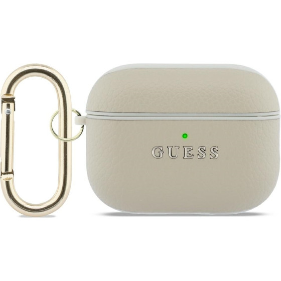 Guess Case Grained Classic Logo Hook For Airpods Pro 3 Gold - (GUAP3PGUGMD)