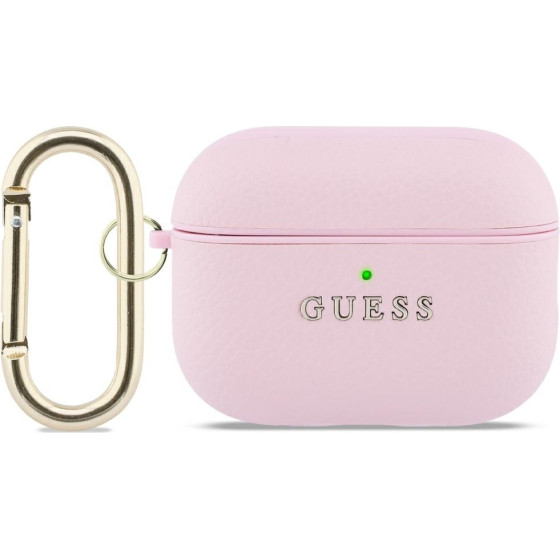 Guess Case Grained Classic Logo Hook For Airpods Pro 3 Pink - (GUAP3PGUGMP)