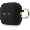 Guess Case Silicone Glitter Ring For Airpods Pro 3 Black - (GUAP3SGGEK)