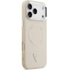 Guess Triangle Logo Magsafe Case For Iphone 17 Pro Beige - (GUHMP17LPSDTSCME)