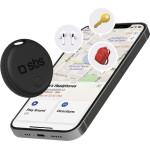 SBS Track My Circle Locator Compatible With Apple Find My - Black - (TEFINDTAGAPK)