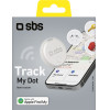 SBS Track My Circle Locator Compatible With Apple Find My - White - (TEFINDTAGAPW)