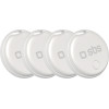 SBS Track My Circle Locator Compatible With Apple Find My Set Of 4 - White - (TEFINDTAGAP4SET)