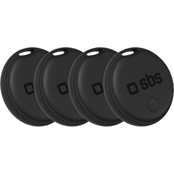 SBS Universal Locator Track My Dual Set Of 4 - Black - (TEFINDTAGAPGO4SET)