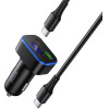 Hoco Car Charger Usb A + Usb C Pd QC3.0 48W + Cable Usb C To C Z63B black