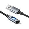 Hoco Led Cable Usb A To Lightning 2,4A 1,2 m U144 black
