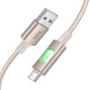 Hoco Led Cable Usb A To Usb C 3A 1,2 m U144 white