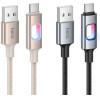 Hoco Led Cable Usb A To Usb C 3A 1,2 m U144 white