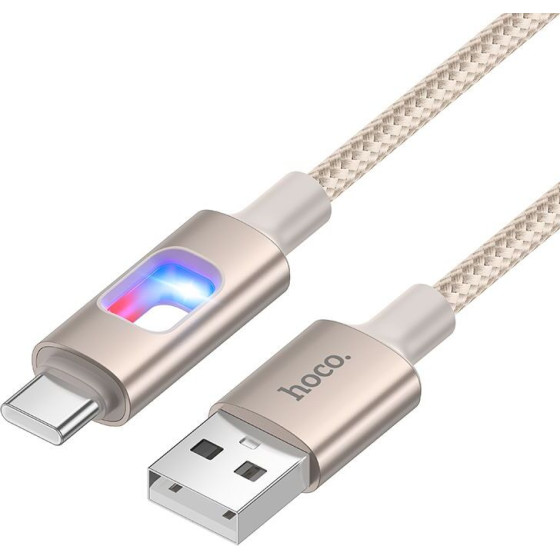 Hoco Led Cable Usb A To Usb C 3A 1,2 m U144 white