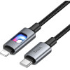 Hoco Led Cable Usb C To Lightning Pd 27W 1,2 m U144 black