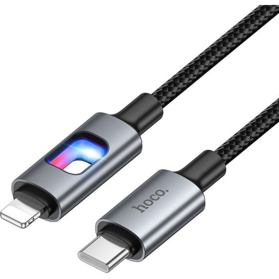 Hoco Led Cable Usb C To Lightning Pd 27W 1,2 m U144 black
