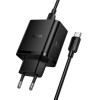 Hoco Phone Charger 2x Usb C + Usb A QC3.0 Pd 3A 65W + Data Cable Usb C To Usb C N75 black