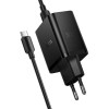 Hoco Phone Charger 2x Usb C + Usb A QC3.0 Pd 3A 65W + Data Cable Usb C To Usb C N75 black