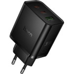 Hoco Phone Charger 2x Usb C + Usb A QC3.0 Pd 3A 65W N75 black