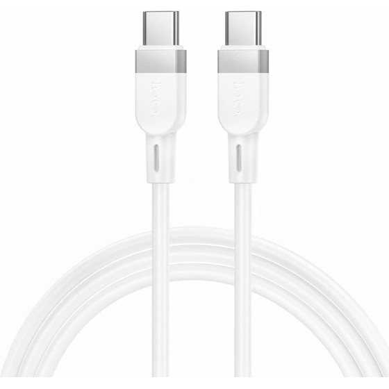 Hoco Silicone Cable Usb C To Usb C 3A 60W 1 m X109 white