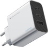 Cuktech 65W Gan 2xUSB-C 1xUSB-A Wall Charger - Gray - (CUK0A15CEUSL)