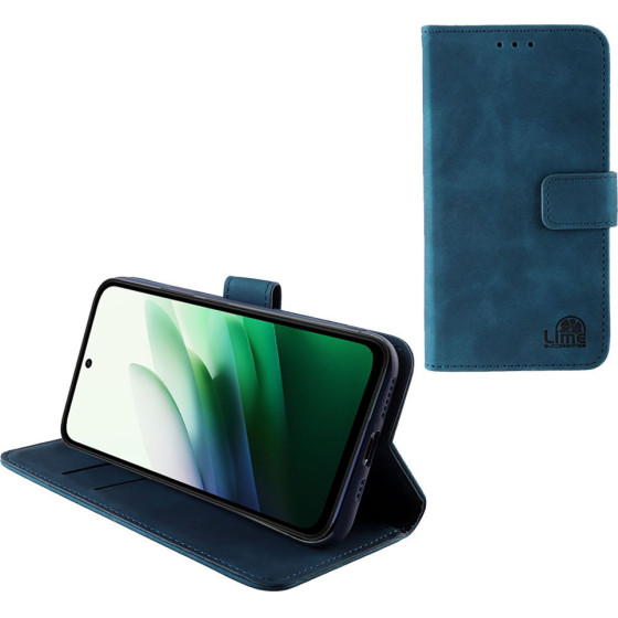 Lime Successories Lime ���� Xiaomi Redmi 15 4G 6.9'' Essential Magnet Book Stand Clip Dark BLUE