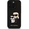 Karl Lagerfeld Pu Saffiano Karl And Choupette Case For Iphone 16 Pro Max Black - (KLHCP16XSANKCPK)