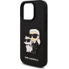 Karl Lagerfeld Pu Saffiano Karl And Choupette Case For Iphone 16 Pro Max Black - (KLHCP16XSANKCPK)