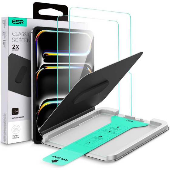 ESR Ultrafit Tempered Glass 2-Pack For Ipad Pro 13'' 7 / 8 / 2024-2025 - (29150-0)