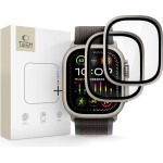 Tech-Protect 2-Pack Tempered Glass For Apple Watch Ultra 49mm - Silver And Black - (29075-0)