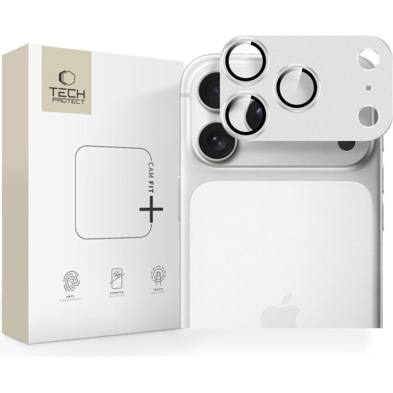 Tech-Protect Camfull Fit+ Camera Lens Glass For Iphone 17 Pro - Silver - (29056-0)