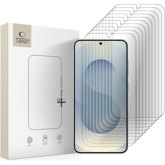 Tech-Protect Clear Tempered Glass Bundle 10-Pack For Samsung Galaxy S24/S25 - (29234-0)