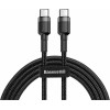 Baseus - (2 pack) Data Cable Cafule - Fast Charging, USB-C To USB-C, 60W, 2m - Black / Grey - (E0418500)