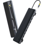 Baseus - Docking Station Elitejoy EH3 - USB-C To 2x HDMI, DP, 3x Type-C, 3x USB, SD/TF, RJ45, 10GBps - Space Grey - (B0114200)