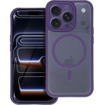 Full Matte Mag Cover Case Compatible With Magsafe For Iphone 15 Pro Max Purple OEM