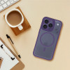 Full Matte Mag Cover Case Compatible With Magsafe For Iphone 15 Pro Max Purple OEM