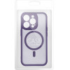 Full Matte Mag Cover Case Compatible With Magsafe For Iphone 15 Pro Purple OEM