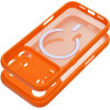 Full Matte Mag Cover Case Compatible With Magsafe For Iphone 16 Pro Hermes Orange OEM
