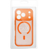 Full Matte Mag Cover Case Compatible With Magsafe For Iphone 16 Pro Hermes Orange OEM