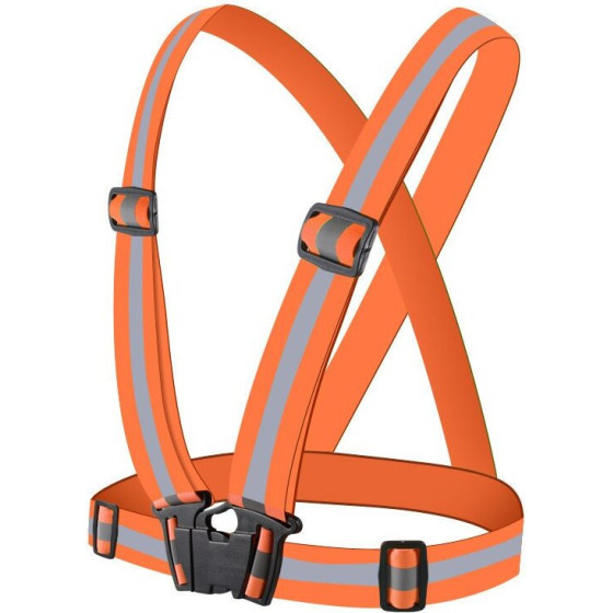 Hurtel Adjustable Reflective Harness For a Running Bike - Orange 9111201928756 - (Reflective Vest Orange)