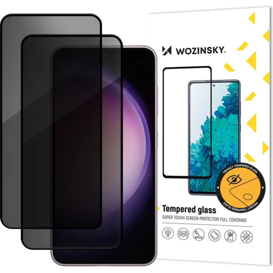 Wozinsky Privacy Glass Tempered Glass For Samsung Galaxy S26 Ultra Compatible With Fingerprint Reader 2 pcs. - (Wozinsky Privacy Glass 2-Pcs Finger Unlock Sam S26 Ultra)