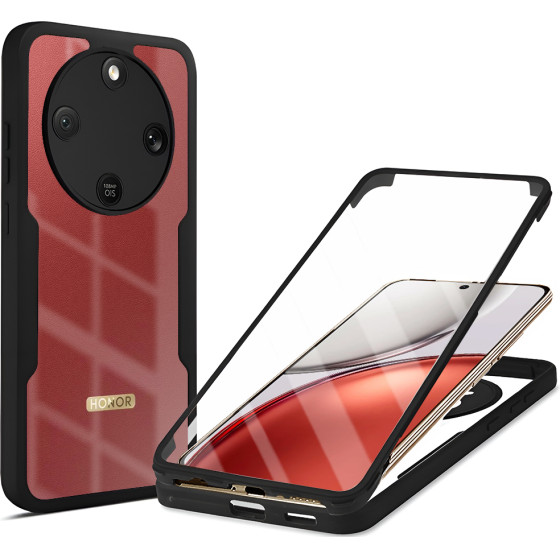 Techsuit - Colorverse 360 Series + Screen Protector - Honor Magic8 Lite - Black