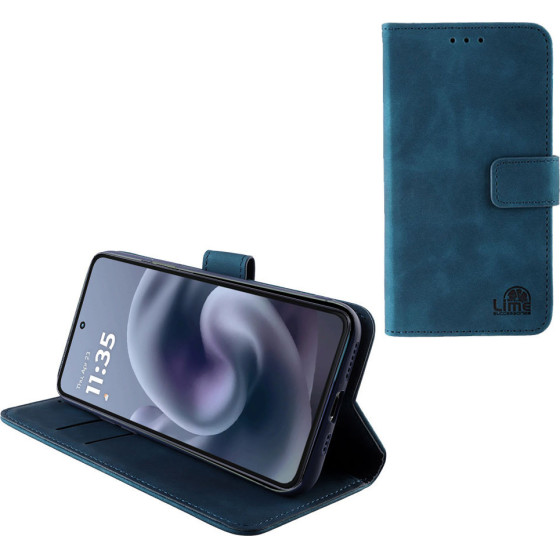 Lime Successories Lime ���� Motorola Moto G86 XT2527-2/Moto G86 Power 5G XT2527-7 6.67'' Essential Magnet Book Stand Clip Dark BLUE