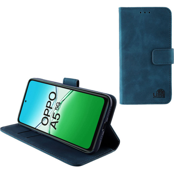 Lime Successories Lime ���� Oppo A5 5G 6.67'' Essential Magnet Book Stand Clip Dark BLUE