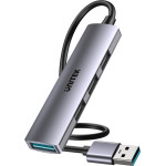 UNITEK Compact USB-A Hub 3X Usb 2.0 + 3.0 5GBps - (H1208CGY01)