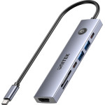 UNITEK USB-C 7-in-1 Pd 100W Hdmi 2.0 Hub With ON/Off Switch - (H1124AGY01)