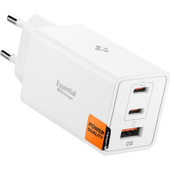 Spigen Essential EE673EU 3-Port Network Charger 67W White - (ACH08710)