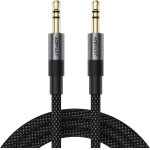 Acefast - Audio Cable (J10) - 2x Mini Jack 3.5mm, Aluminum + Nylon braided, 1m - Black
