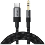 Acefast - Audio Cable (J11) - Mini Jack 3.5mm To Type-C, Aluminum + Nylon Braided, Hi-Fi Sound, Plug & Play, 1m - Black