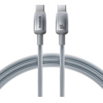 Baseus - Data Cable Discolor - USB-C To USB-C, 100W, 480Mbps, 1m - Silver - (E0420702)