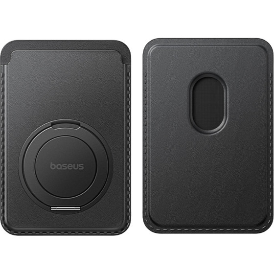 Baseus - Magnetic Wallet Stand Magpro 3 - Up To 3 Cards, 360� Stand Rotation, RFID-Blocking - Cosmic Black - (P70385000123-00)
