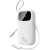 Baseus - Power Bank Enerfill FC31 Qpow 3 (E0028C01) - USB-C/Lightning Cables, 10000mAh, 45W, Digital Display - Moon White