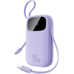 Baseus - Power Bank Enerfill FC31 Qpow 3 (E0028C02) - USB-C/Lightning Cables, 10000mAh, 45W, Digital Display - Nebula Purple