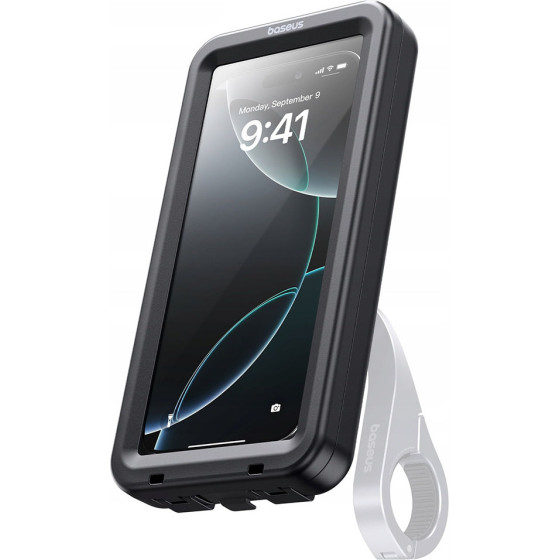 Baseus - Waterproof Case Primetrip VB1 Rainshield - For Magnetic Bike Holder, 360� Cover, Adjustable, 6.9'' - Black - (C0013D01)
