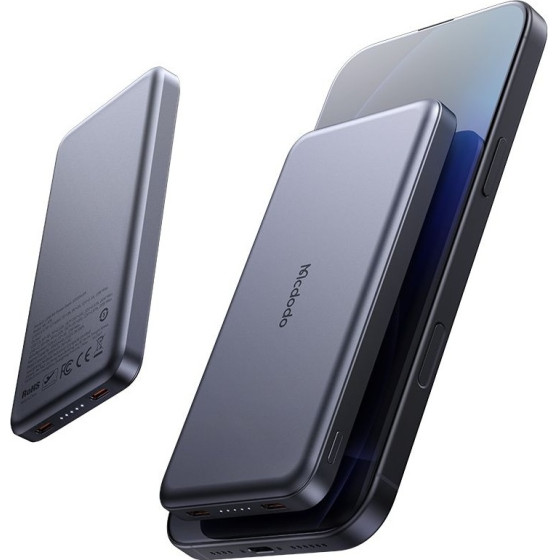 Mcdodo - Magnetic Power Bank Meta Series (MC-3781) - 10000mAh, 20W, Ultra-Thin Design - Black